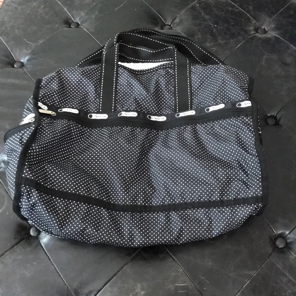 Le sport sac polka dot duffel bag